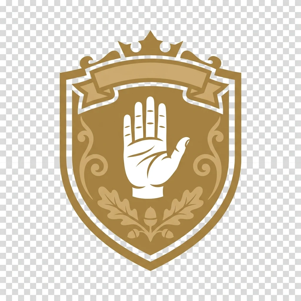 Rights glyph — shield with hand
