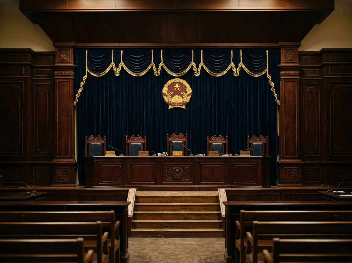 Court bench from petitioner's perspective